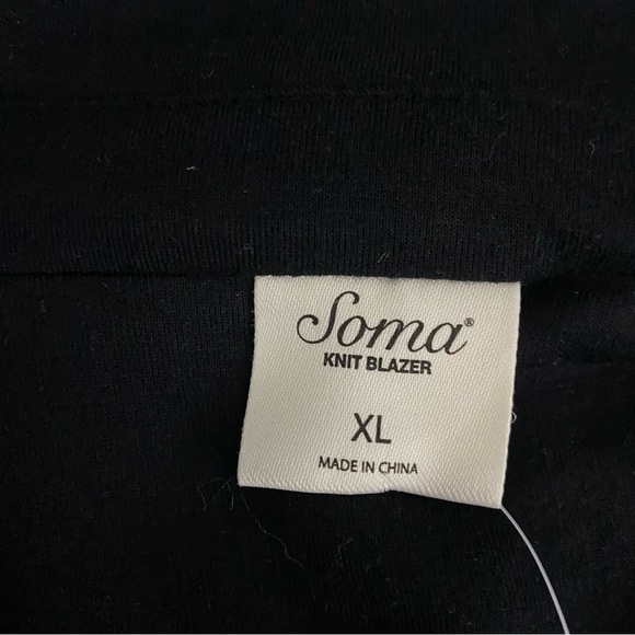 NEW Soma Divine Terry Knit Blazer Jacket XL Black Style Essentials 570237844 - Picture 8 of 15